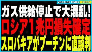 EU向けガス供給停止でロシアとスロバキアが大荒れ！1兆円損失確定、ガスプロムの株価暴落！さらにスロバキア首相がプーチンに助けを求めモスクワ緊急訪問！ゼレンスキーの決断で荒れる各国の対応を徹底解説！