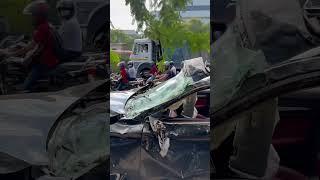 Crashed MG astor  #shots #youtubeshorts #automobile #india #crash #accidentnews #car #astor #viral