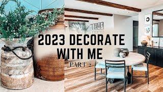 DECORATE WITH ME || AFTER HOLIDAY DECORATING IDEAS || KITCHEN & DINING ROOM || PART 2 || 2023