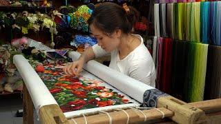 Stunning Embroidery Project, Big Size, Mix Multiple Colors of Thread - Hand Embroidery Art