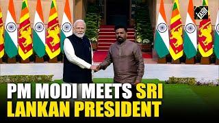 PM Modi meets Sri Lankan President Anura Kumara Dissanayake at Hyderabad House in Delhi