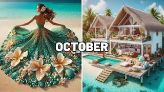 Choose Your Birthday Month and See Your Dress and Beach House || #trending #viral #video