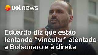 Eduardo Bolsonaro fala em 'propósito malicioso' de usar atentado a bomba no STF contra PL da Anistia