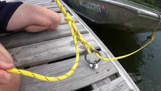 How to tie up a boat to a dock with a Chain Hitch