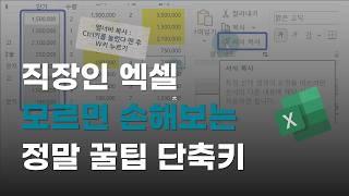 직장인 실무 엑셀 열너비 복사, 서식복사, 천단위 표시, 직전기능 반복 단축키 | 정말 유용한 단축키만 알려드림