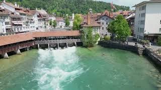 Thun Mill Lock and Thun Castle - DJI Mini 3 Pro