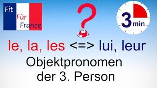 Direkte und indirekte Objektpronomen im Französischen | In 3 Minuten erklärt!