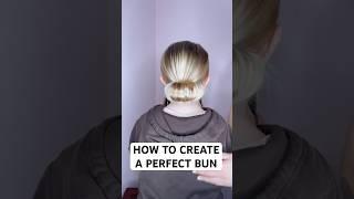 HOW TO CREATE A PERFECT BUN | Audrey and Victoria #hairstyle #hairtutorial