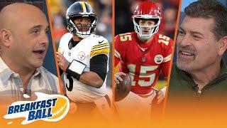 Mahomes ‘on his way’ to Brady and Michael Jordan status, Steelers vs Eagles preview | BREAKFAST BALL