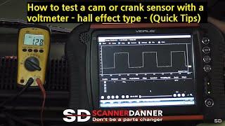 How to test a cam or crank sensor with a voltmeter - hall effect type - (Quick Tips)