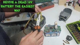 How to fix a non charging ryobi 18v battery. Revive a dead 18v battery