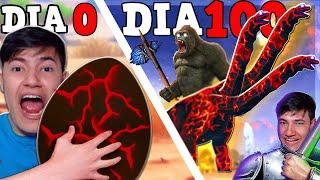 SOBREVIVI 100 DIAS NA TERRA OCA NO ARK! ENFREITEI O GODZILLA E O KONG!