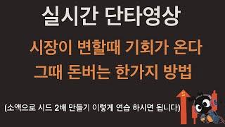 [실시간 단타영상] 시장이 변할때 시장에 맞춰 수익내는 방법