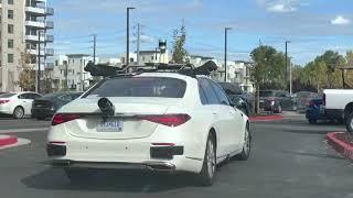 Mercedes Benz Test Vehicle with Lidar in Costco Parking Lot. #autonomousvehicle