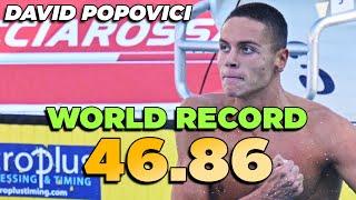 (Old WR) David Popovici  46.86 // 100m Freestyle Final // European Champs 2022