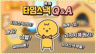  타임스낵 Q&A  과자시계 원리? 나이? 성별? 직업? 실버버튼? 유머스낵? 등등!!