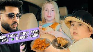 She Tried First Time Pakistani  Street Food  | Zeeshan Jutt | Vlog