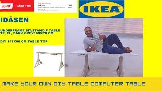 IKEA IDÅSEN DIY Underframe sit/stand UNBOXING, SETUP & REVIEW Youtube Studio Buildout,Episode 2