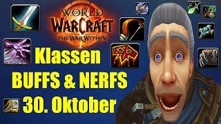 MASSIVE Klassen BUFFS und NERFS am 30. Oktober | WoW War Within