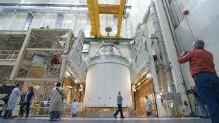 Nasa archive footage, video of Orion CMSM MSA, spacecraft