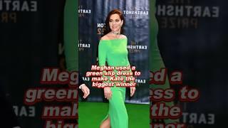 Meghan used a green slip dress to make Kate the biggest winner #meghan #kate #royal