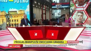 INFO JUTRO - Proglas manipuliše emocijama građana