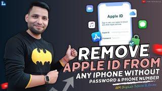 How to Sign Out of Apple ID without Password and Phone Number (2024) Remove Apple id on iPhone/iPad