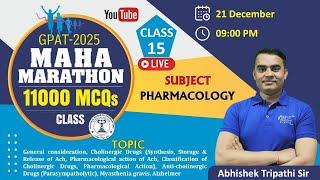 CLASS-15 | AUTONOMIC NERVOUS SYSTEM || PHARMACOLOGY | MAHA MARATHON GPAT-2025#gpat #pharmacology