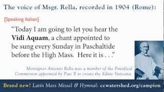 1904 Recording, Msgr. Antonio Rella Sings Gregorian Chant During His Speech