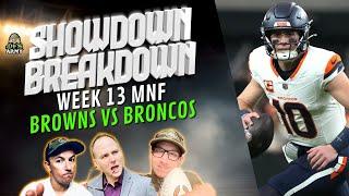 Monday Night Football Showdown Breakdown - Browns vs Broncos DraftKings and FanDuel DFS Plays