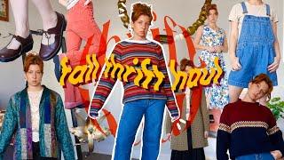 Collective Fall Thrift Haul!!! | try on haul of sweaters, jackets, & other gems