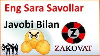 Мантикий Заковат Саволлари: Заковат Уйинчиларидек фикрланг? Zakovat Savollari: savollar to'plami