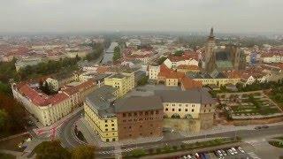 city of Hradec Kralove 2015 - Bird's view - 4K