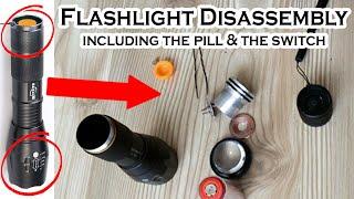 LED Flashlight Disassembly including the Pill & Tailcap Switch | Atomic Beam/Outlight/GearLight