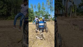 Statue in front of tractor