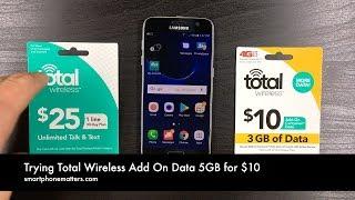 Trying Total Wireless Add On Data 5GB for $10