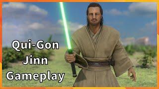 Qui-Gon Jinn on the Naboo Plains Gameplay Star Wars Battlefront 2