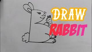 Draw a rabbit || only drawing for kids || linkon art space