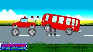 ANIMACJE DLA DZIECI & PINK Scholl Bus AUTOBUS SZKOLNY & 3D HD