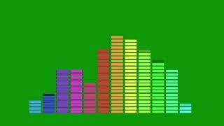 Copyright free green screen effect - Sound bars equalizer - Spectrum