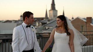 New Orleans Rooftop Wedding | Riverview Room  Tujague's Rehearsal Dinner - the sweetest couple 