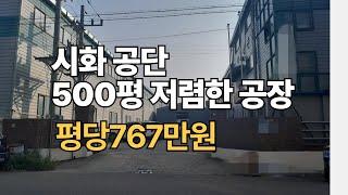 시화공장매매 , 정왕동공장, 500평  시화공단부동산