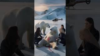 Miracle in the Arctic A Polar Bear's Journey to MotherhoodWildlife Rescue and Natural Birth #shorts