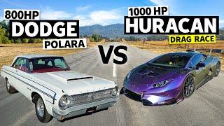 Alex Choi’s 1000hp Lamborghini Hurácan drag races 800hp ’64 Dodge Polara