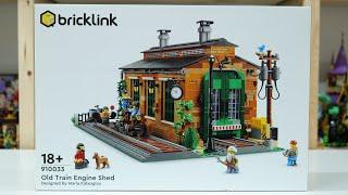 LEGO Bricklink Designer Program 910033 Old Train Engine Shed - LEGO Speed Build Review