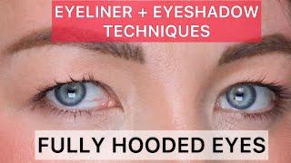 EYELINER TECHNIQUES FOR FULLY HOODED EYES | MAKEUP FUNDAMENTALS ️