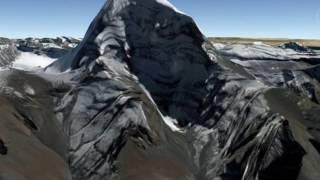 FACE IN MOUNT KAILASH FROM SATELLITE GOOGLE EARTH VIDEO