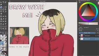 ASMR Draw with me! // Kenma in my style