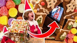 TV IN AN ELF ON THE SHELF GINGERBREAD HOUSE