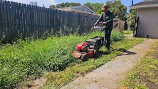 They Just Had a Baby and He Had Surgery on His Shoulder So I Helped Mow Their OVERGROWN LAWN